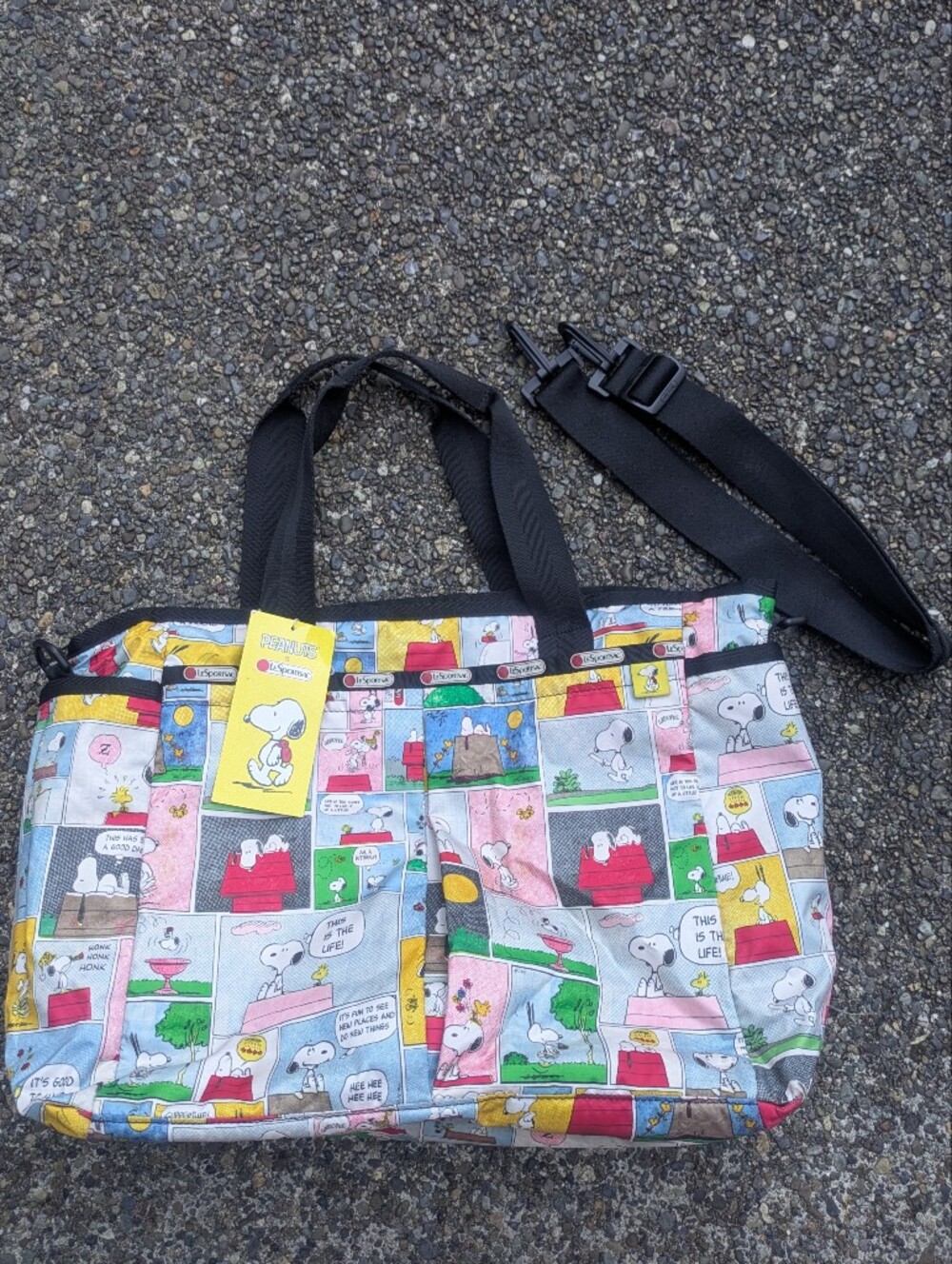 Lesportsac x Peanuts 70th Anniversary Comic Strip Print Weekender Bag
